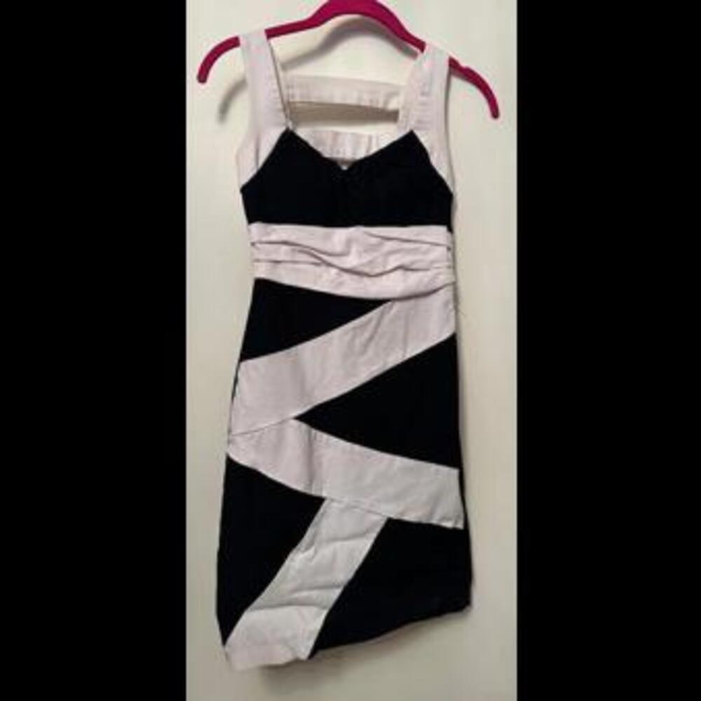 Midnight Monochrome Mini: The Perfect Black and White Dress